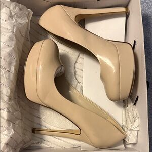 Aldo Cream Platform Heels
